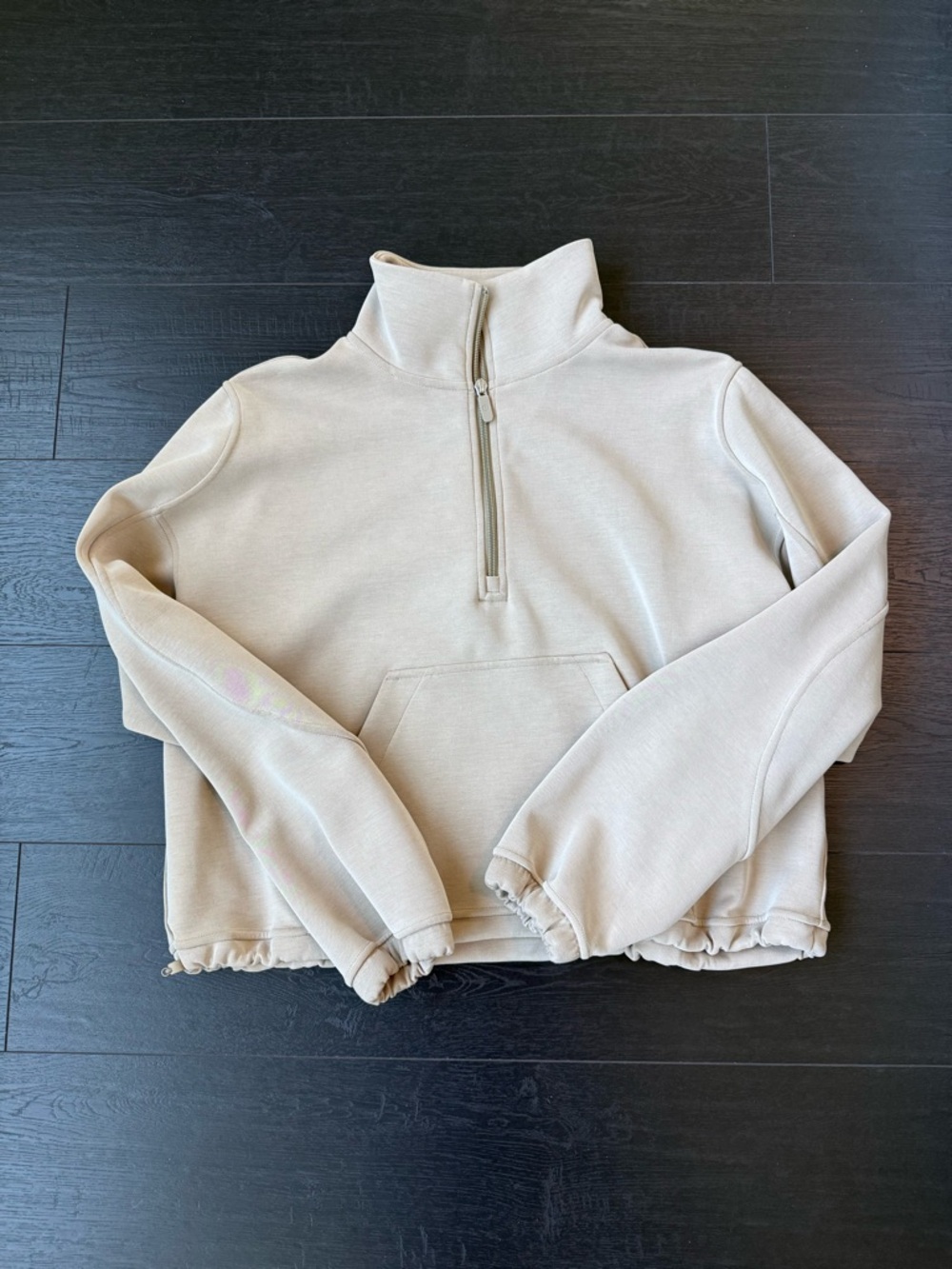 lululemon athletica Women's Quarter-Zip Pullover Hoodie in Cream